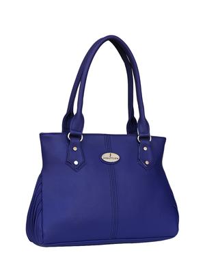 blue leatherette regular handbag - 14903476 - Standard Image - 4
