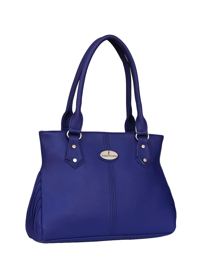 blue leatherette regular handbag - 14903476 - Zoom Image - 4