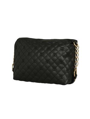 black leatherette regular sling bag - 14903591 - Standard Image - 4