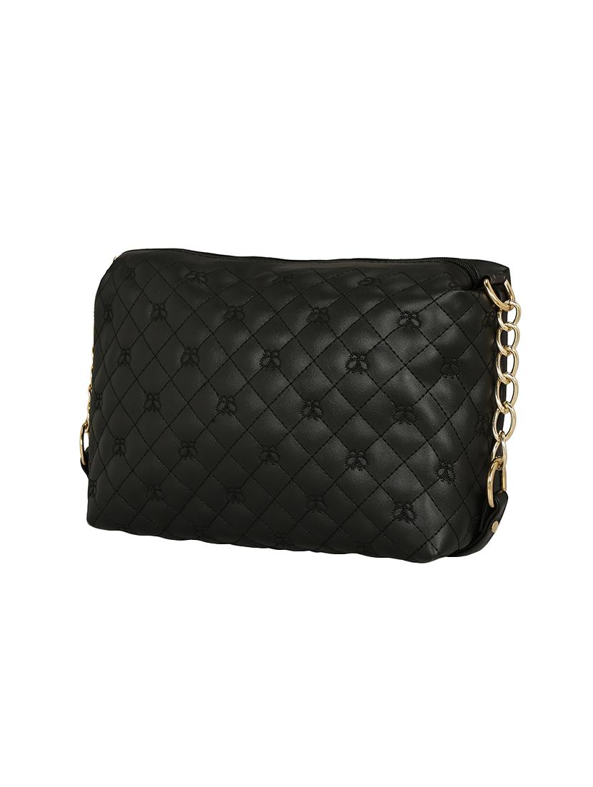 black leatherette regular sling bag - 14903591 - Zoom Image - 4
