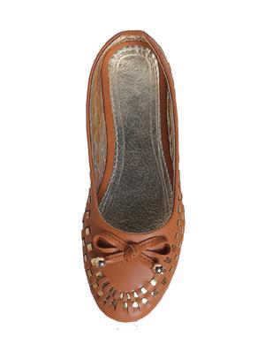 tan patent slip on ballerina - 14904926 - Standard Image - 4