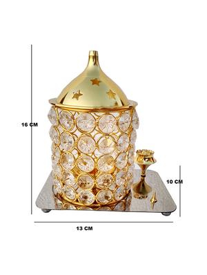 Decorate India Brass Crystal 3D Kit Akhand diya 6.2 inch - 14905108 - Standard Image - 4