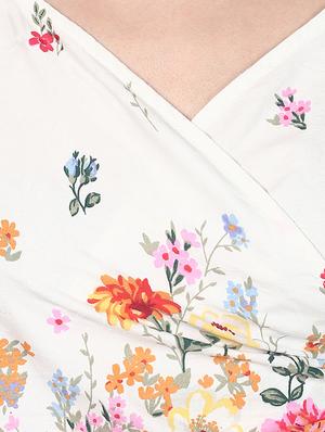floral wrap cami crop top - 14905854 - Standard Image - 4