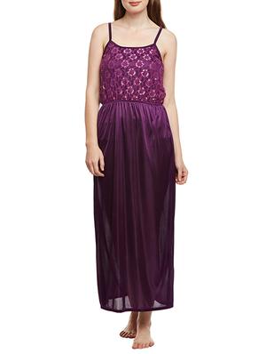 solid purple nightwear set - 14907422 - Standard Image - 4