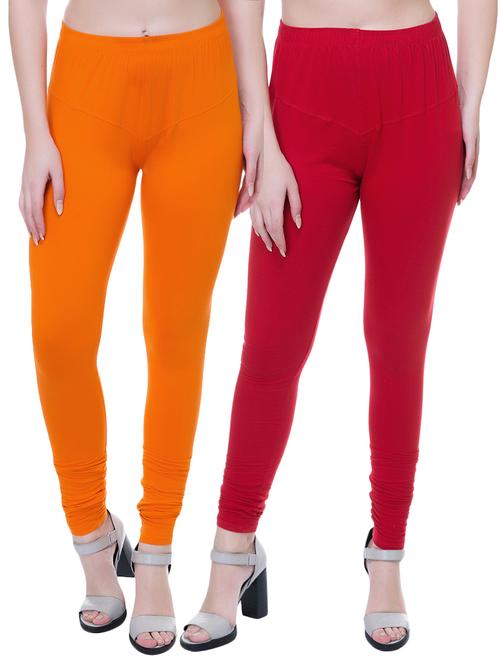 set of 2 multi colored cotton leggings - 14909492 - Standard Image - 1