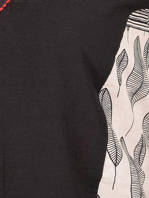 black cotton straight kurta - 14911399 - Standard Image - 4