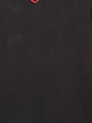 black cotton straight kurta - 14911400 - Standard Image - 4