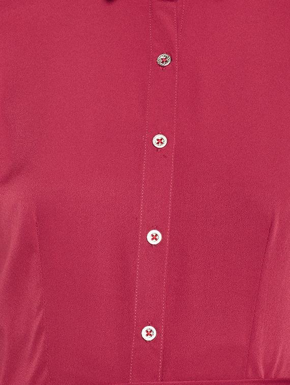 pink solid shirt dress - 14912060 - Zoom Image - 4
