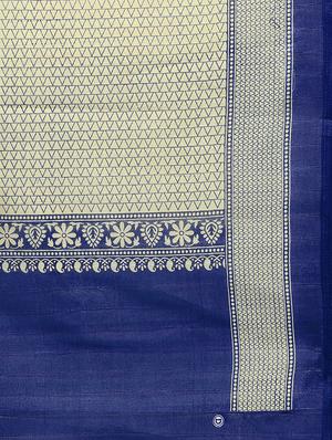 grey art silk printed saree with blouse - 14912301 - Standard Image - 4