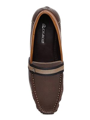 brown leatherette slip on loafer - 14912600 - Standard Image - 4