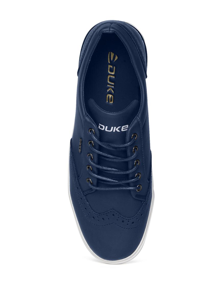 navy leatherette lace up sneaker - 14912962 - Zoom Image - 4