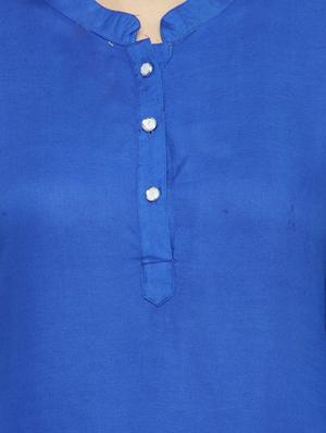 straight pearl button kurta - 14913006 - Standard Image - 4