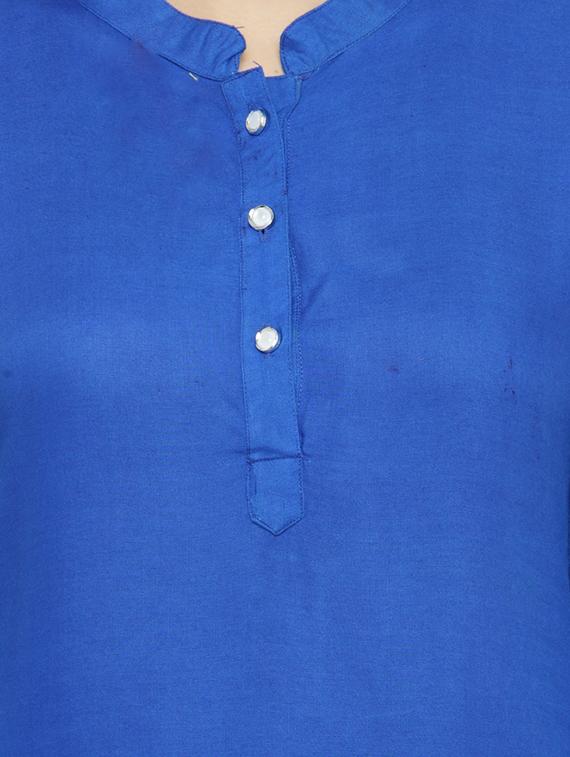 straight pearl button kurta - 14913006 - Zoom Image - 4