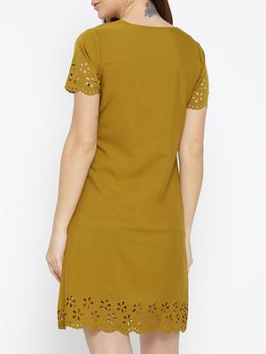 solid green a-line dress - 14915972 - Standard Image - 4