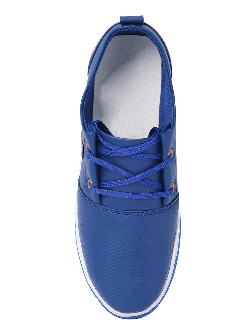 blue leatherette lace up sneaker - 14916591 - Zoom Image - 4