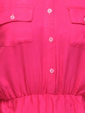 pink solid asymmetrical dress - 14917231 - Standard Image - 4
