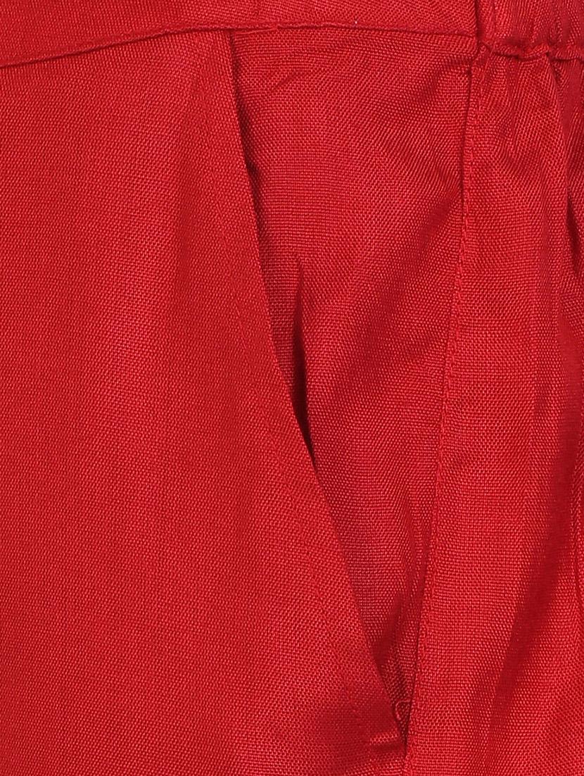 red rayon straight palazzo - 14918946 - Zoom Image - 4