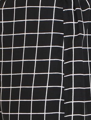 black checkered crepe palazzo - 14918957 - Standard Image - 4