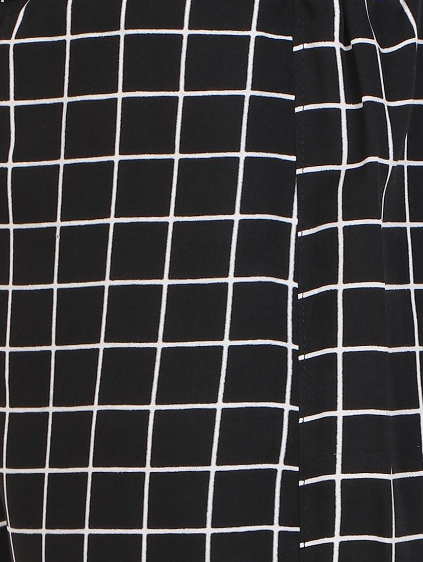black checkered crepe palazzo - 14918957 - Zoom Image - 4
