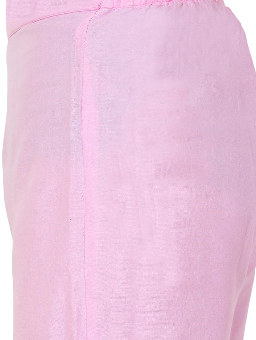 pink rayon flared palazzo - 14918970 - Zoom Image - 4