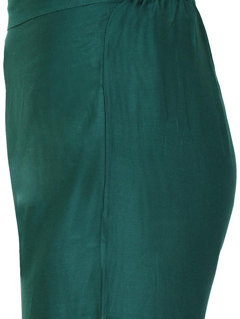 green rayon flared palazzo - 14918974 - Zoom Image - 4
