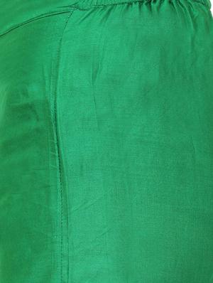 green rayon flared palazzo - 14918975 - Standard Image - 4