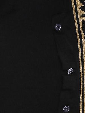 black synthetic layered kurti - 14920615 - Standard Image - 4