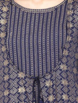 Embroidered kurta with skirt set - 14921203 - Standard Image - 4