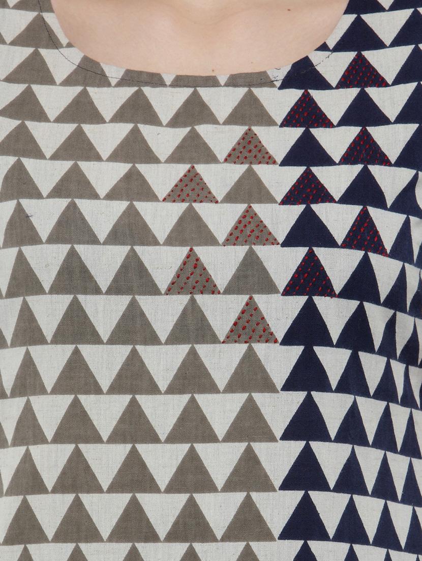 Geometric straight kurta & straight pant - 14921208 - Zoom Image - 4