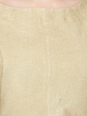 gold pure silk crop top - 14921215 - Standard Image - 4