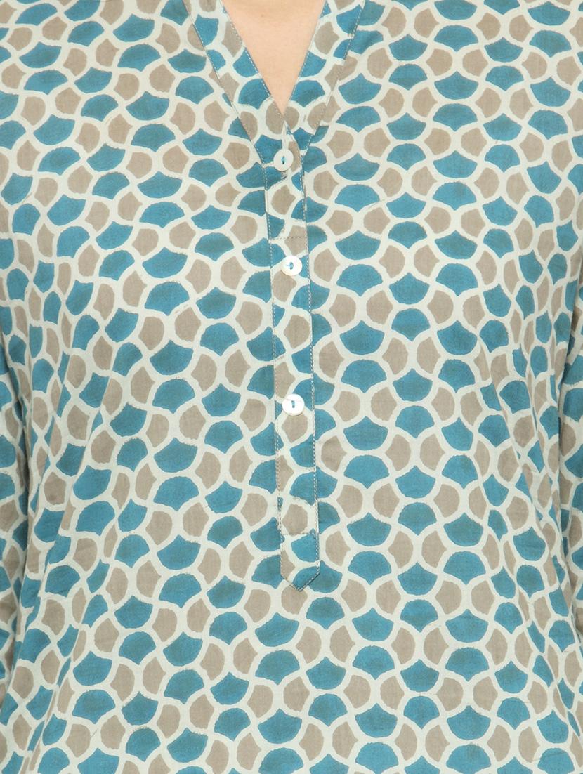 multi cotton kurta palazzo set - 14921221 - Zoom Image - 4