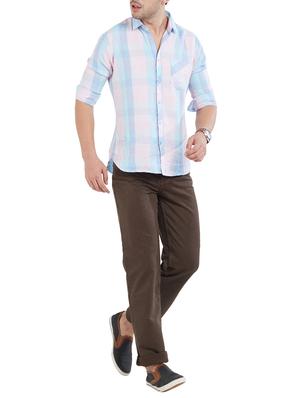 brown cotton plain jeans - 14922791 - Standard Image - 4