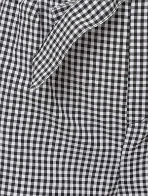 front knot checkered shorts - 14923828 - Standard Image - 4