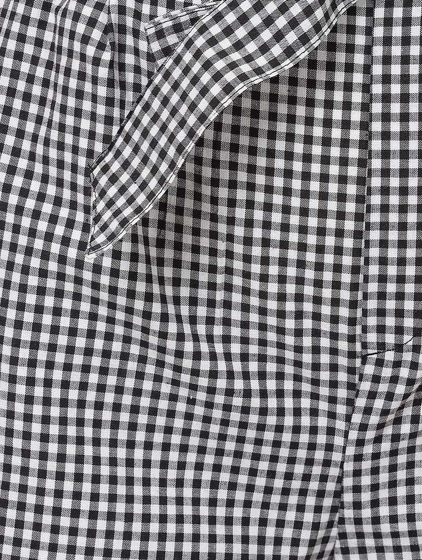 front knot checkered shorts - 14923828 - Zoom Image - 4