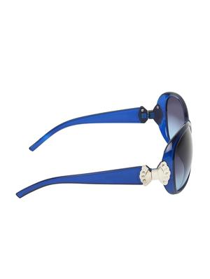 zyaden blue round sunglasses for women 420 - 14923935 - Standard Image - 4