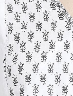 white cotton straight kurta - 14923964 - Standard Image - 4