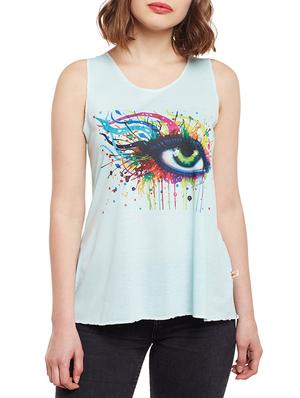 set of 2 light blue printed tank tee - 14924357 - Standard Image - 4