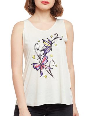 set of 2 white printed tank tee - 14924414 - Standard Image - 4