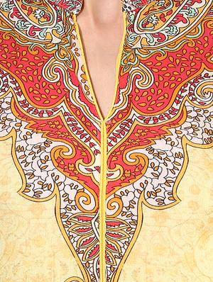 yellow rayon straight kurta - 14924537 - Standard Image - 4