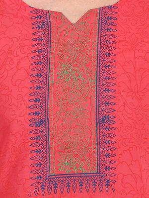 peach cotton straight kurta - 14924542 - Standard Image - 4