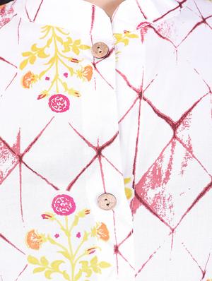 Adesa pink rayon straight kurta - 14924633 - Standard Image - 4