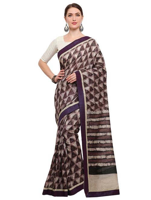 geometrical printed saree with blouse - 14925868 - Standard Image - 1