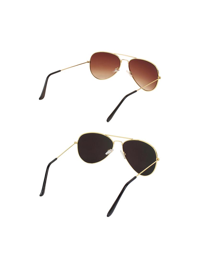 Abner Aviator, Aviator Sunglasses (Brown, Blue) - 14931231 - Zoom Image - 4