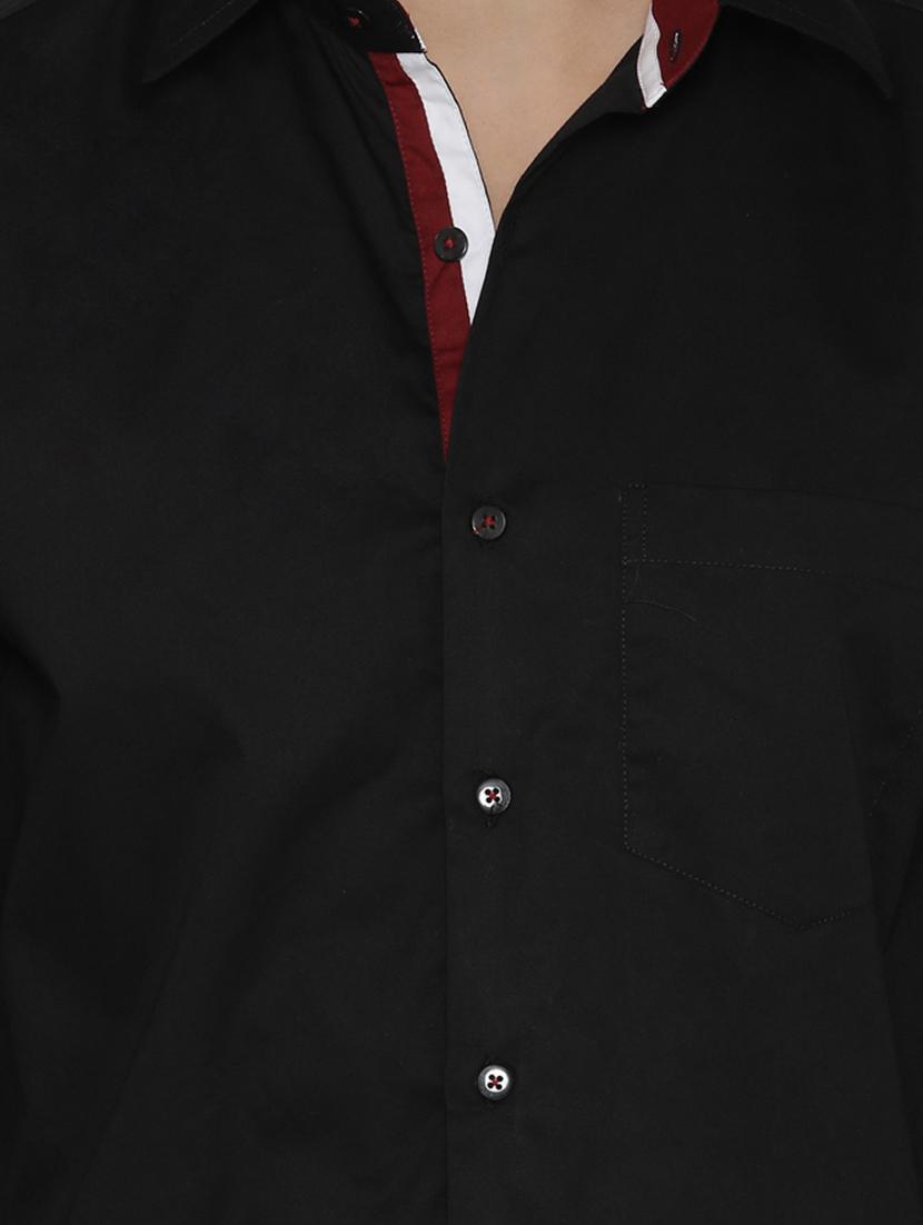 black cotton casual shirt - 14933267 - Zoom Image - 4