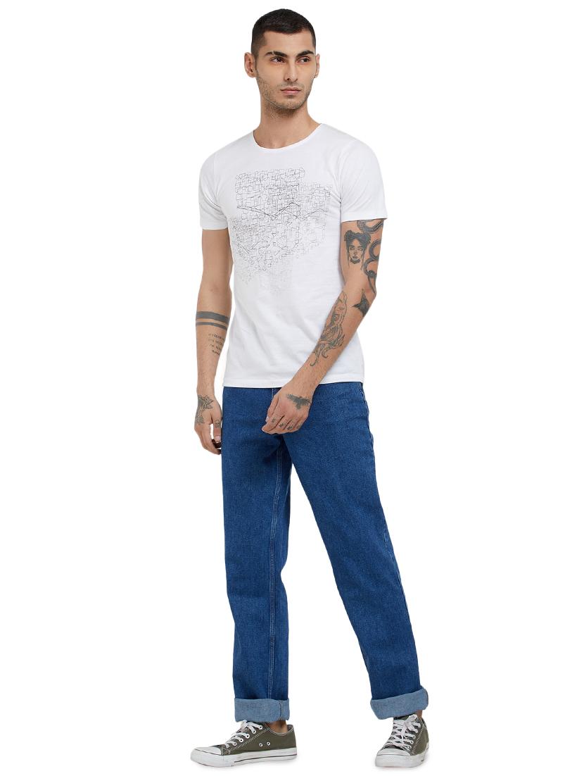 blue cotton plain jeans - 14937484 - Zoom Image - 4