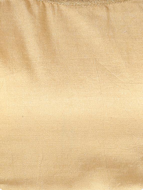 indian dobby golden velvet boat neck blouse. - 14937875 - Zoom Image - 4