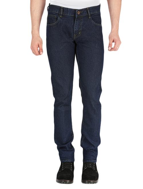 dark blue cotton plain jean - 14941525 - Standard Image - 1