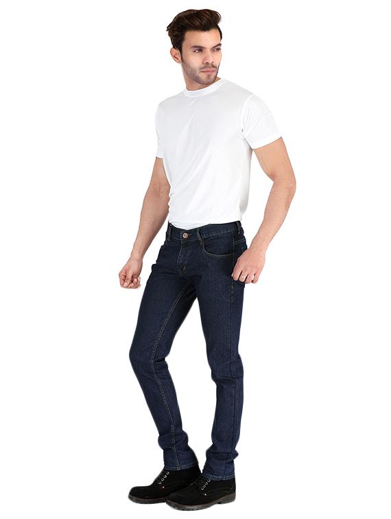 dark blue cotton plain jean - 14941525 - Zoom Image - 4