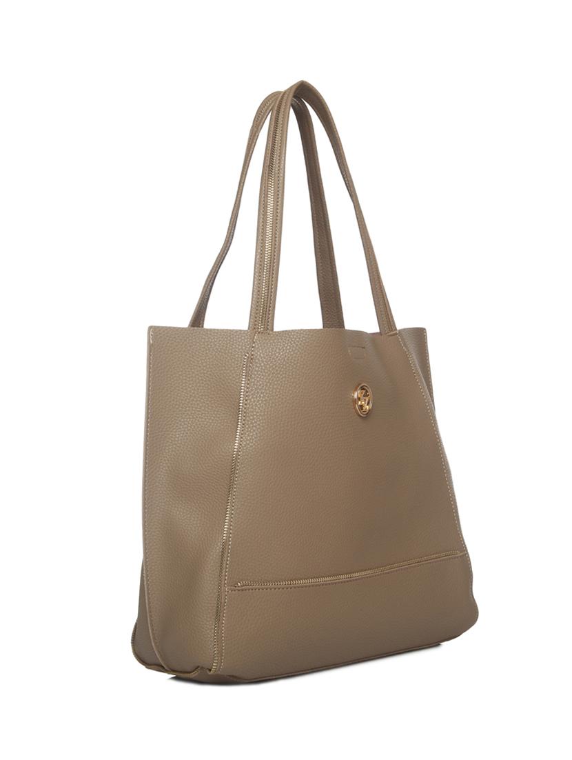 brown leather regular handbag - 14945012 - Zoom Image - 4