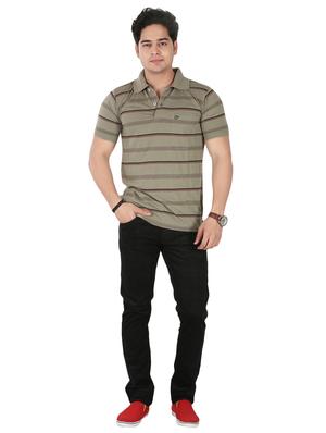 olive green cotton striped -shirt - 14946426 - Standard Image - 4